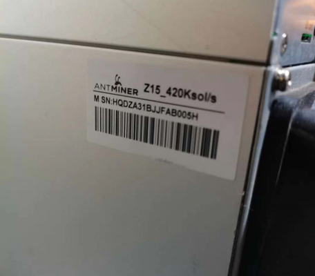 Mineur Machine Used 420Ksol/S 1510W de Bitmain Antminer Z15 ZEC