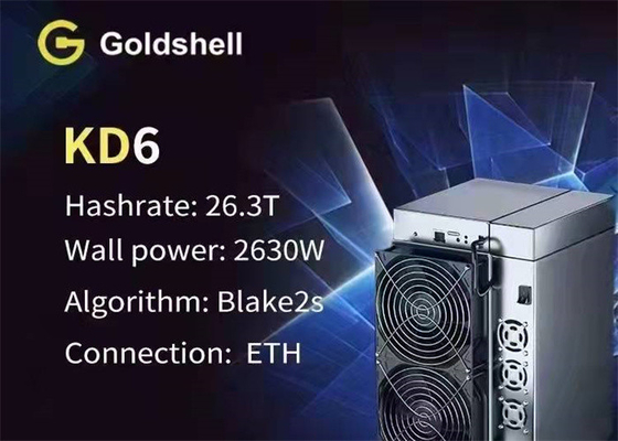 serveur du mineur 26.3TH/S Goldshell KD6 de 2630W Asic KDA